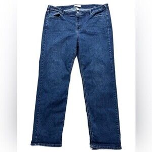 Lane Bryant Mid-Rise Super Stretch Straight Blue Jeans Size 22R